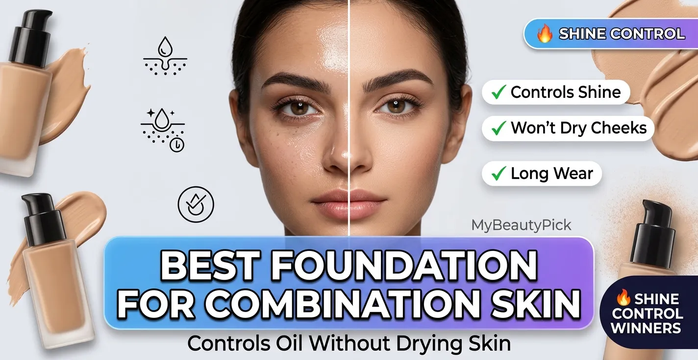 Best Foundation for Combination-Oily Skin That Controls Both Zones