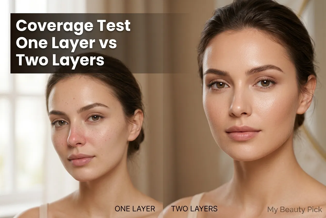 charlotte tilbury beautiful skin foundation coverage test one vs two layers
