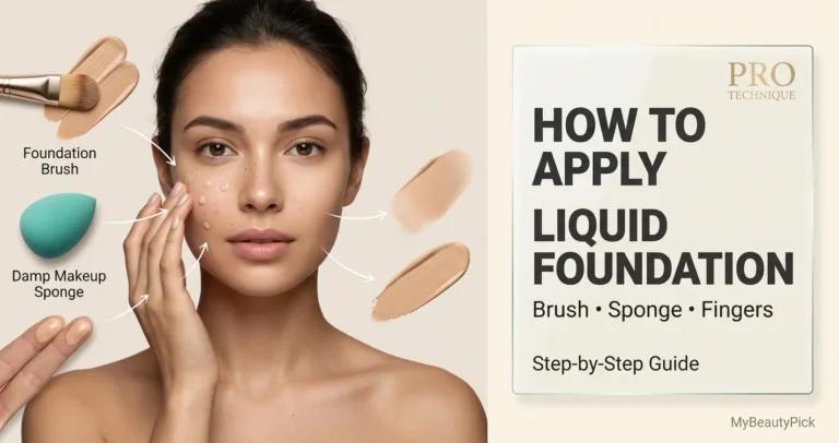 How to apply liquid foundation: brush, sponge, and fingers step by step 7 How to apply liquid foundation: brush, sponge, and fingers step by step