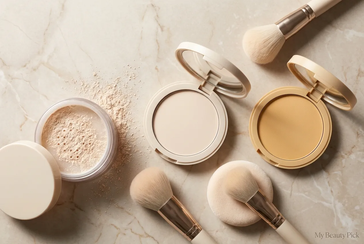 Different types of setting powder for liquid foundation