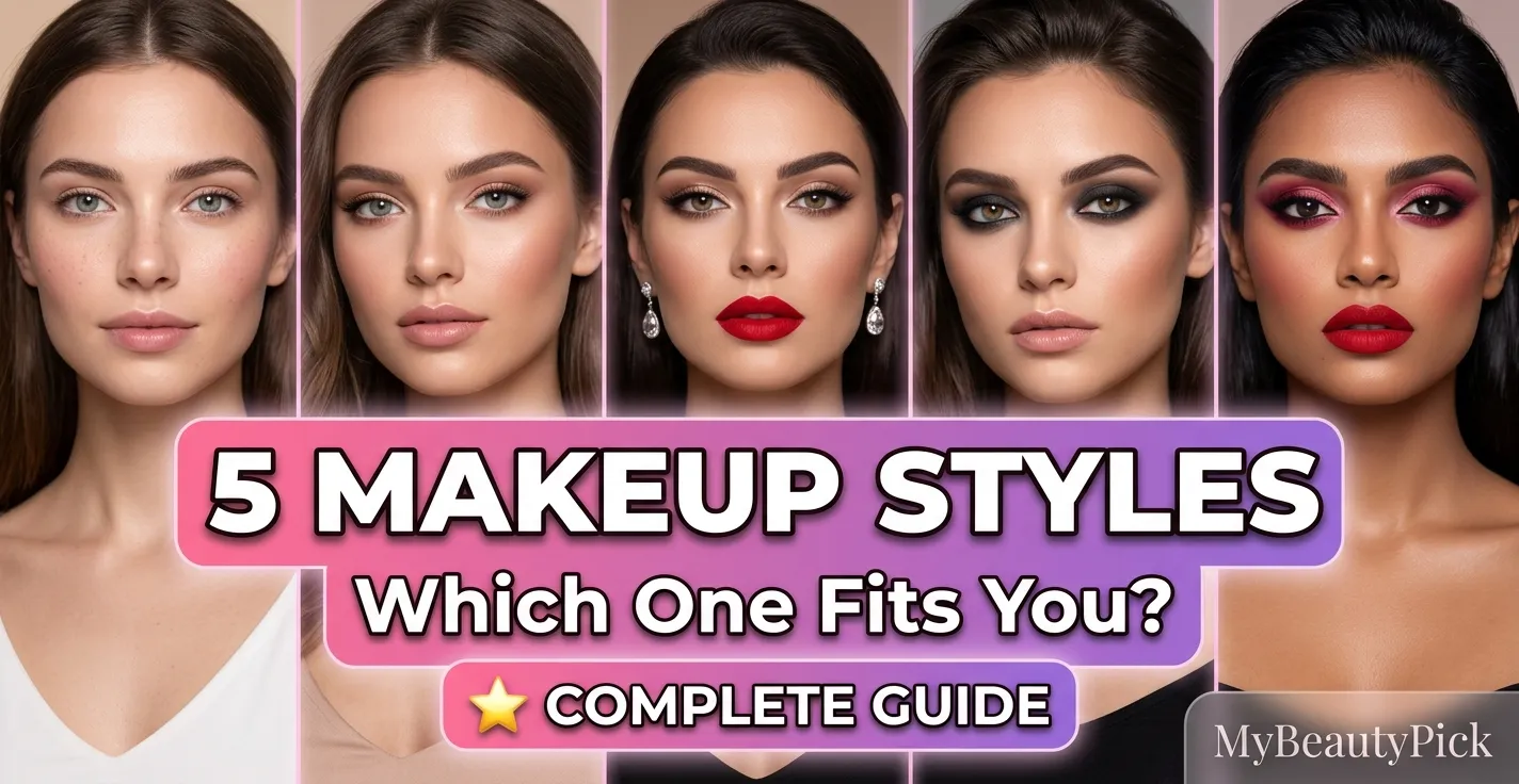The 5 Makeup Styles Explained Natural, Soft Glam, Classic Glam, Smoky, and Bold — How to Choose Yours