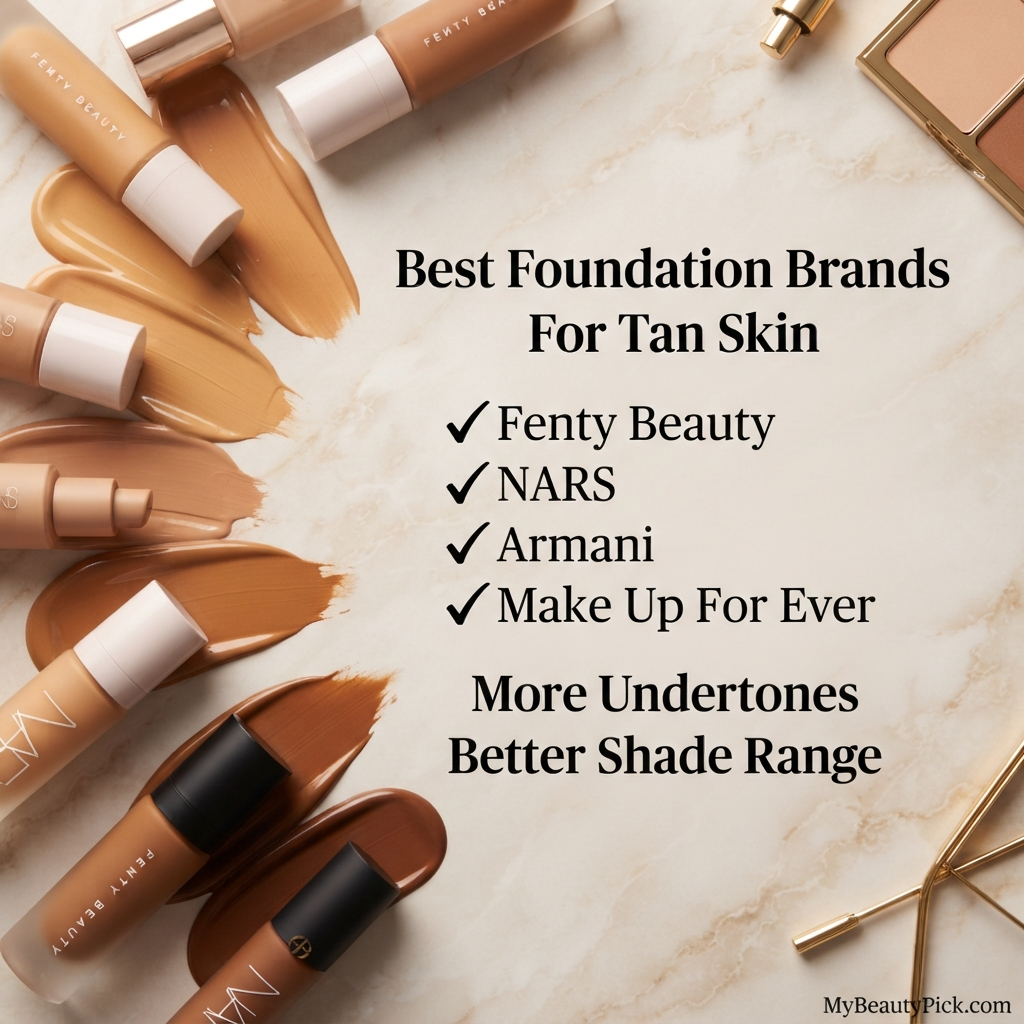 Best foundation brands for tan skin: Fenty Beauty, NARS, Armani, and Make Up For Ever