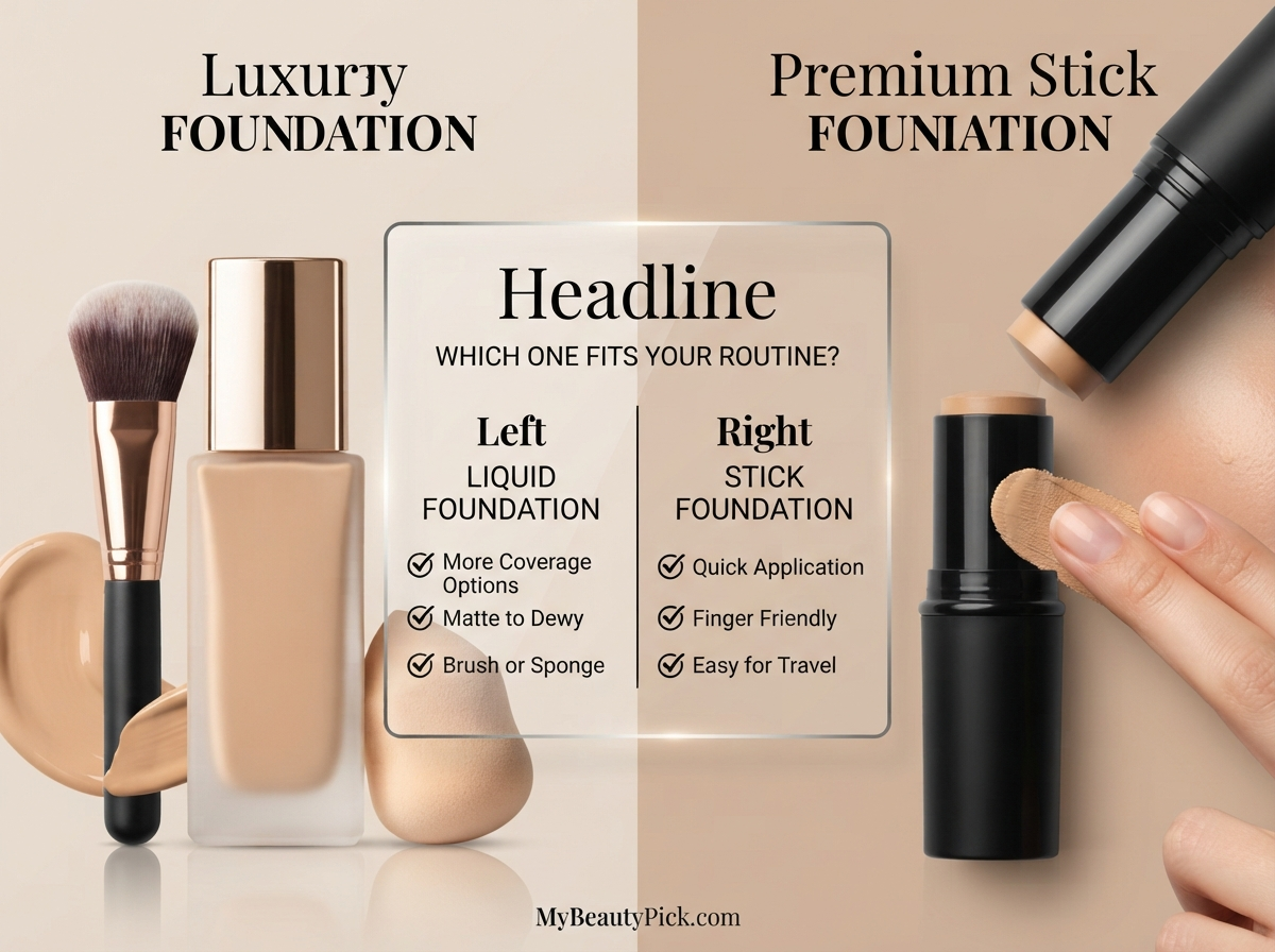 Liquid foundation versus stick foundation: which one fits your routine