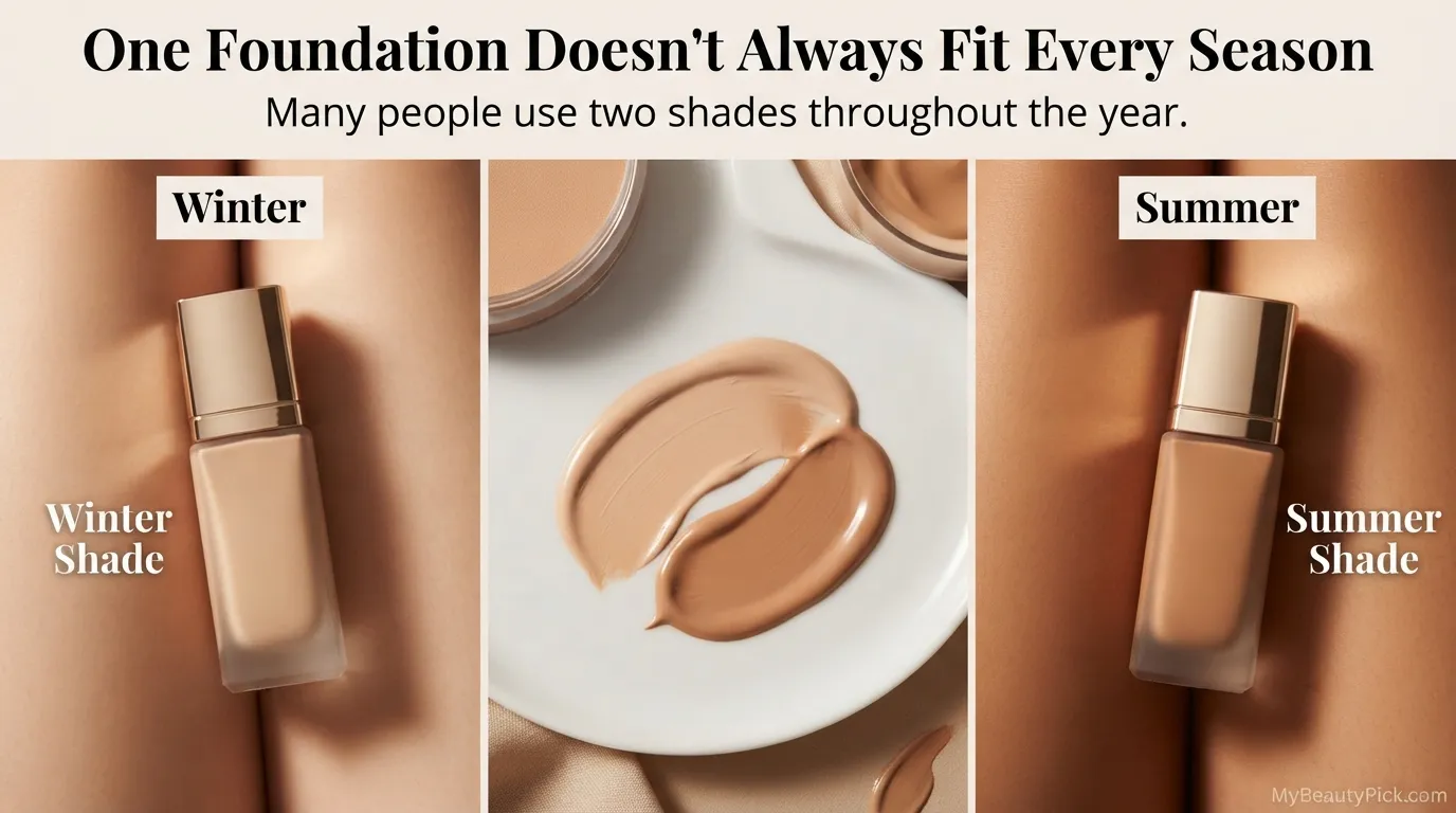 One foundation does not always fit every season: winter shade versus summer shade