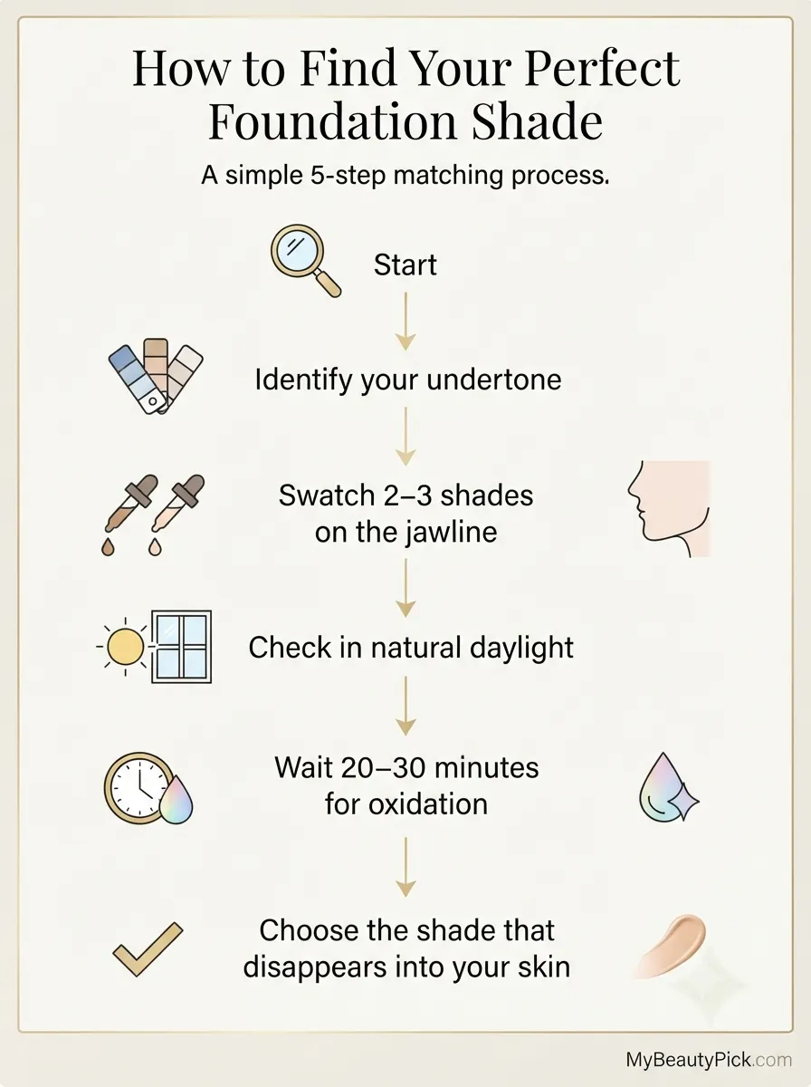 How to find your perfect foundation shade: a simple 5-step matching process