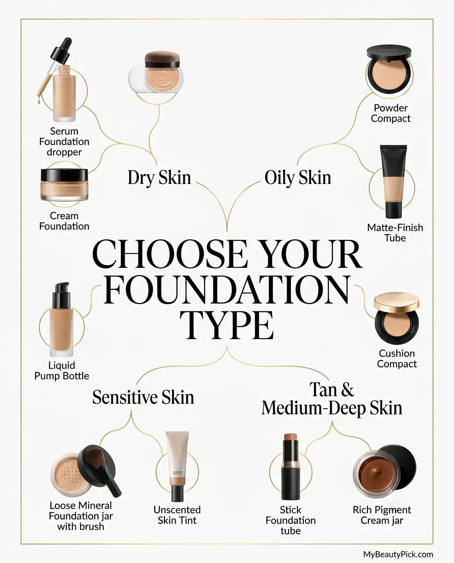 Choose your foundation type based on skin type