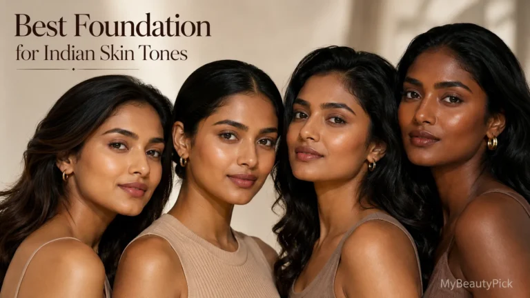 Best foundation for Indian skin tones — four models with diverse Indian complexions