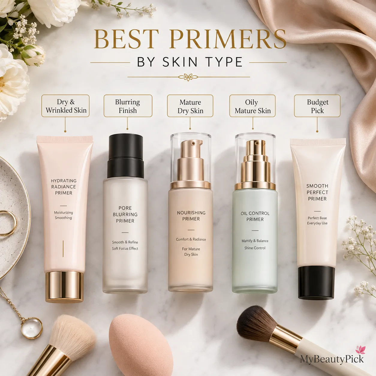 Best primer wrinkled skin 4 Best primers by skin type — hydrating radiance for dry and wrinkled, pore blurring, nourishing for mature dry, oil control and budget picks