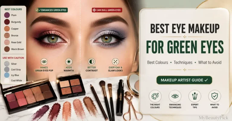 Best Eye Makeup for Green Eyes: Colours, Techniques, and What to Avoid 15 Eye makeup guide for green eyes showing best colours, techniques, and what to avoid