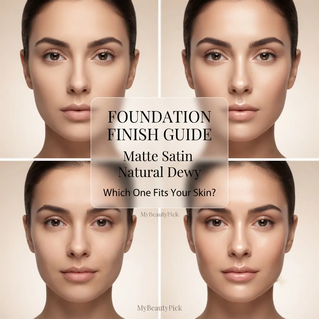 Foundation finish guide — matte, satin, natural and dewy finishes compared to find which fits your skin