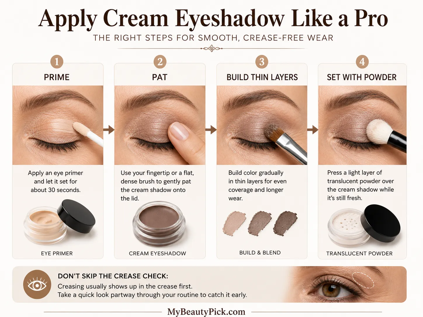 Best cream eyeshadow for mature eyes 5 How to apply cream eyeshadow crease-free — prime, pat, build thin layers and set with powder