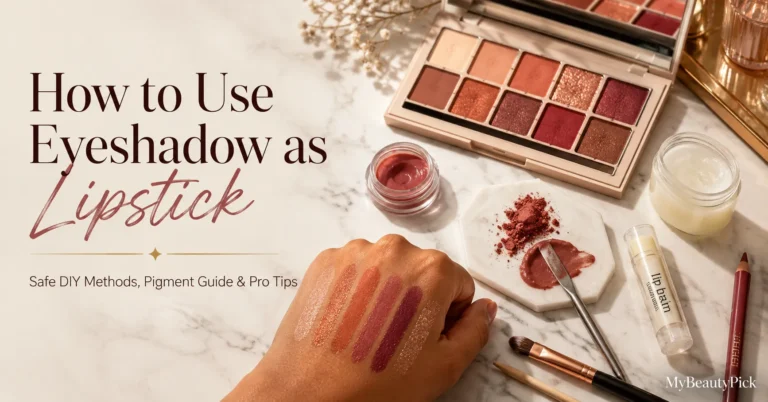 How to use eyeshadow as lipstick — safe DIY methods, pigment guide and pro tips with swatches