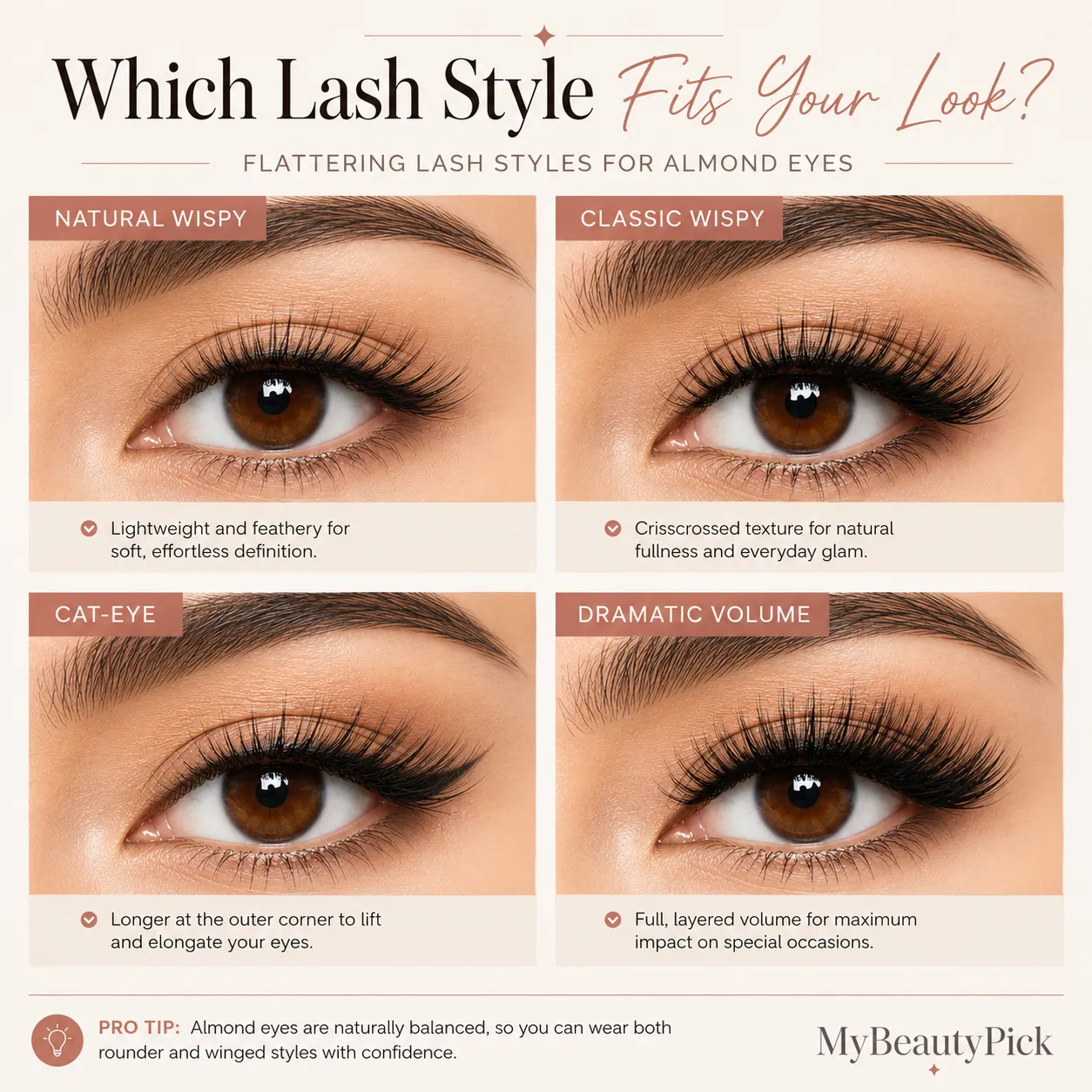 Best lashes almond eyes 4 Flattering lash styles for almond eyes — natural wispy, classic wispy, cat-eye and dramatic volume