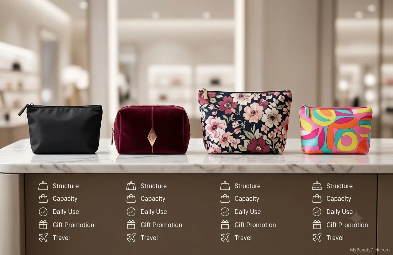 Bobbi Brown Makeup Bag Guide: What's Actually Sold vs Gift-Only 5 Luxury makeup bags compared on structure, capacity, daily use, gift promotion and travel