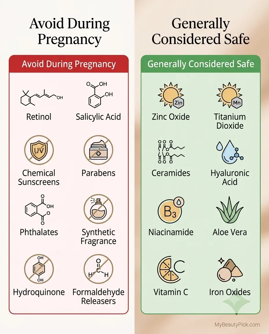 Best pregnancy-safe foundation: what to avoid and what to use pregnancy safe foundation 2 Skincare ingredients to avoid during pregnancy versus generally considered safe
