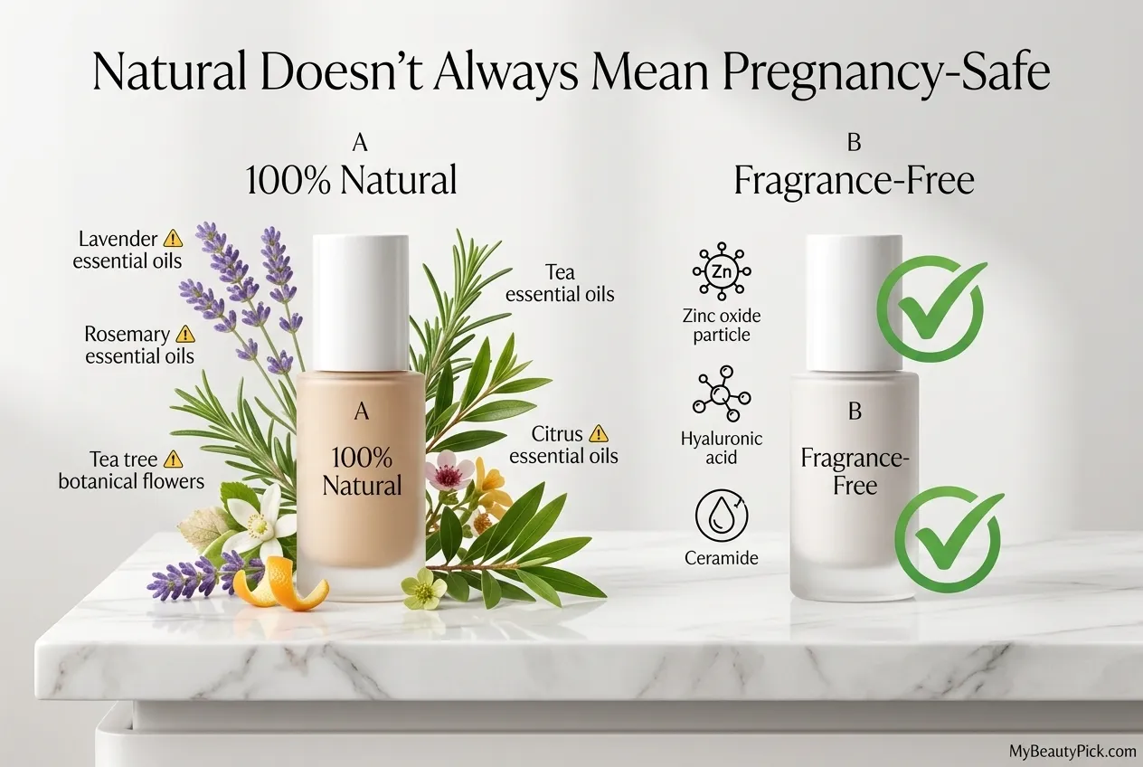 Best pregnancy-safe foundation: what to avoid and what to use pregnancy safe foundation 3 Natural does not always mean pregnancy-safe: comparing a 100% natural product to a fragrance-free one
