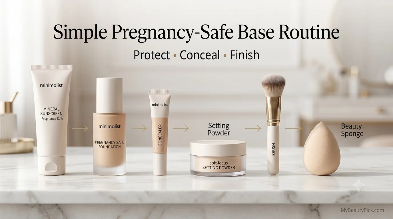 Best pregnancy-safe foundation: what to avoid and what to use pregnancy safe foundation 6 Simple pregnancy-safe base makeup routine: protect, conceal, finish