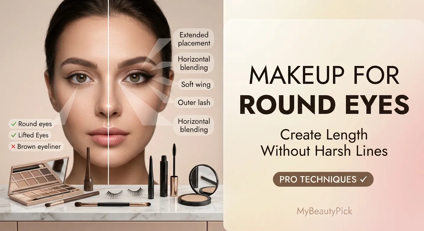 Makeup for Round Eyes: How to Elongate Without Harsh Lines 23 Makeup for Round Eyes