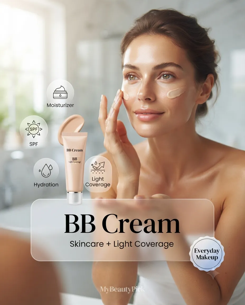 What is BB cream — skincare plus light coverage with moisturizer, SPF and hydration for everyday makeup