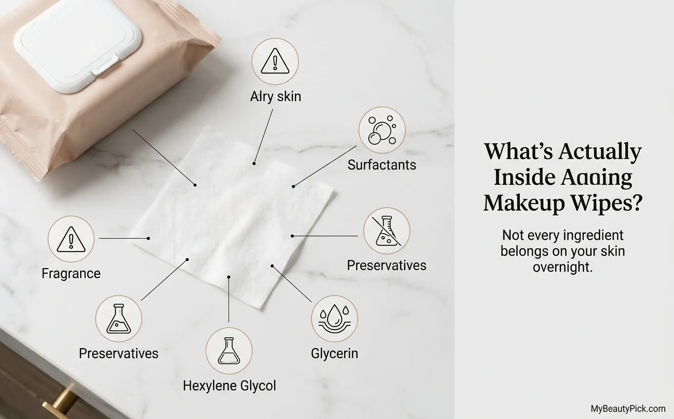 Are makeup wipes bad for your face? 3 What is inside makeup wipes — surfactants, preservatives, fragrance, hexylene glycol and glycerin