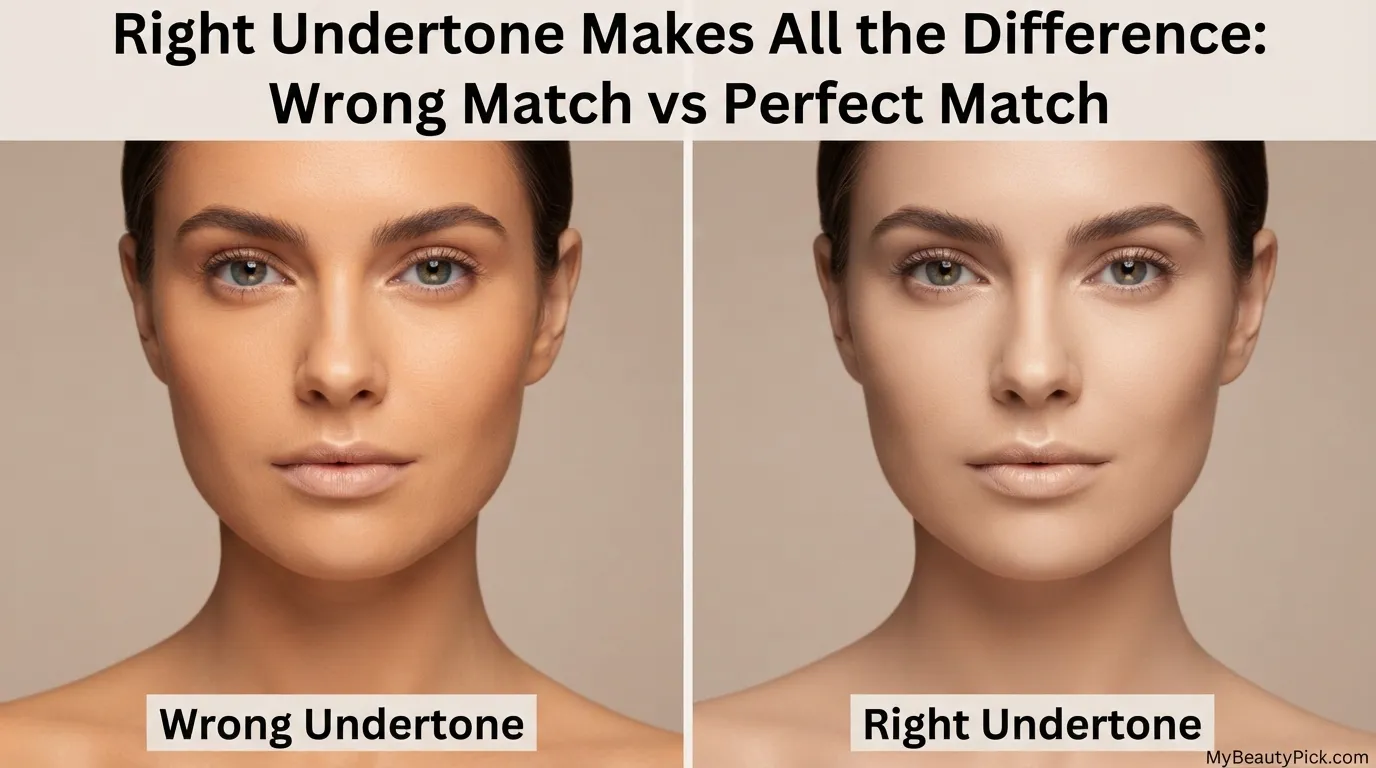 Right undertone makes all the difference — wrong undertone foundation match vs perfect undertone match