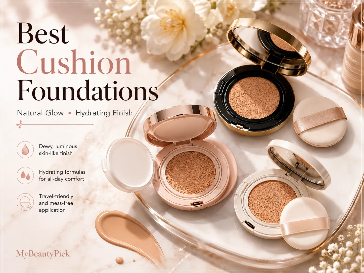 Compact and Cushion Foundation: The Best Travel-Friendly Formulas 4 Best cushion foundations — dewy, luminous, skin-like finish with hydrating formulas for all-day comfort