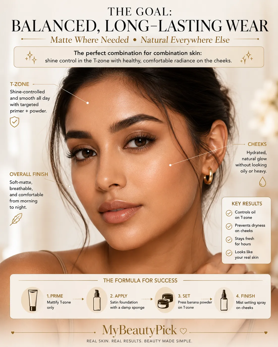 Foundation for combination-oily skin — matte where needed, natural everywhere else for balanced long-lasting wear